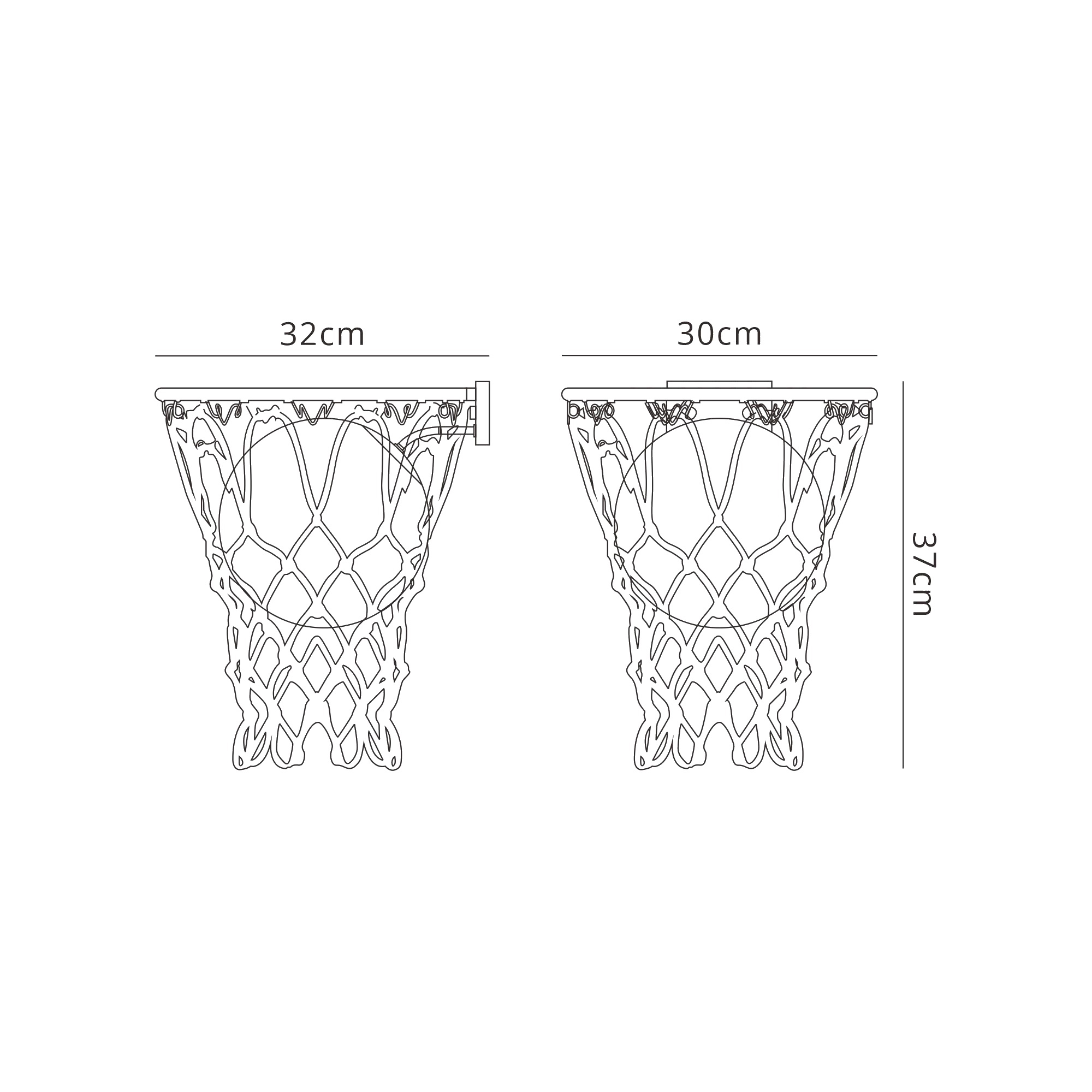 Basketball Wall Lights Mantra Armed Wall Lights